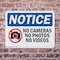 Signmission No Cameras No Photos No Videos, 10 in W x Rectangle, Plastic OS-2PACK-NS-P-710-L-14402 - alternate 3